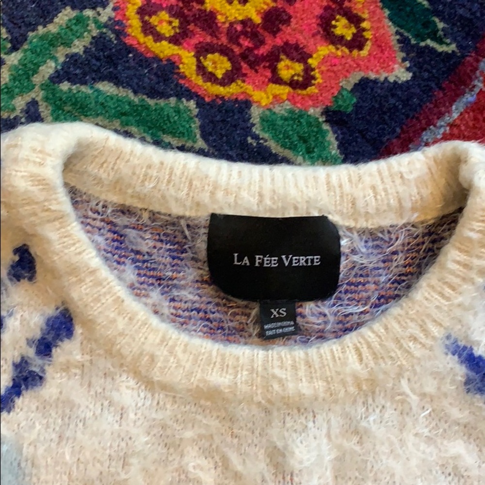 Anthropologie rose 🌹 fuzzy sweater - Picture 2 of 4
